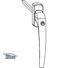 MACO SKB-Z Drehgriff innen, sperrbar, VK 8x40 mm, Aluminium wei beschichtet