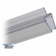 Wasserabweisprofil m. Lippe f. Serie Fit f. 6-8 mm, 2500 mm, transparent (69106)