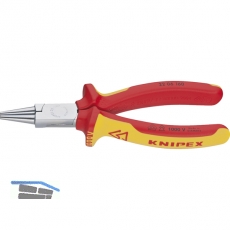 KNIPEX VDE-Rundzange DIN 5745 mit kurzen, runden Backen Lnge 160 mm