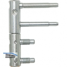 Stahlzargenband 3-DIM 2-tlg. o. Aushngesich.  20mm, Hhe 112mm,verzinkt silber