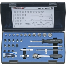 GEDORE Steckschlssel-Satz 1/4\ 20 IMU-3 mit Umschalknarre 32-teilig