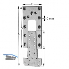 SIMPSON Hirnholzverbinder ETB 90-B Aluminium mit Zulassung