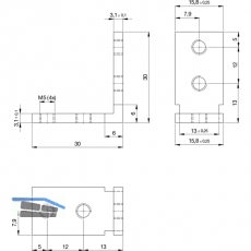 Eckverbinder Aluminium roh