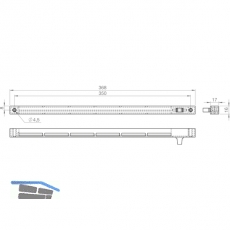 Reguliereinheit Fresh 32 innen, 383 x 21, Kunststoff wei RAL 9010