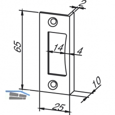 Winkelschlieblech 10.401, Falztiefe 24 mm, Aluminium silber eloxiert