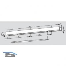 Gleitschiene G 96 EMF K8/K12, links