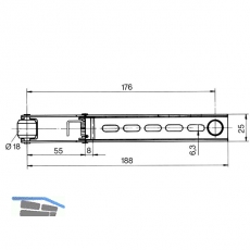 Mitnehmerklappe DORMA MK 396, RAL 9006