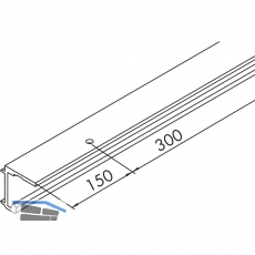 EKU COMBINO 20/35 H Einfach- Laufschiene gelocht, Lnge 2500, Aluminium