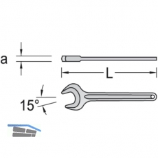 GEDORE Einmaulschlssel DIN 894 41 mm Maulstellung 15