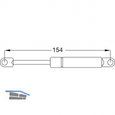 Gasdruckfeder 300 N; 154 mm