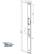 Renovierungsschlieblech flach, 24 x 407,75 mm, eckig (---34A35-01)