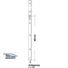 Ansatzstcke Secury, 711 x 16 mm, Stahl verzinkt silberfrbig