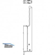 Handhebel FL 190, Hub 58 mm, Aluminium einbrennlackiert RAL 9016