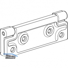 Zusatzscharnier HAUTAU Kipp oben, Dreh, Flgelart 1,2,3 o. 8, Aluminium schwarz