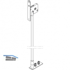 Stangenschloss HAWA DM 42,5 mm, Stahl verzinkt