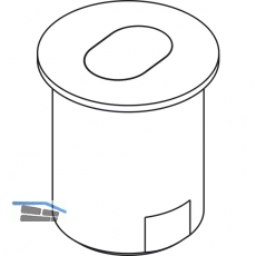 Bodenhlsen mit Deckel, Stahl verchromt