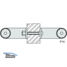 KWS Befestigungszubehr P10 - Glas, M 6, TS bis 12mm