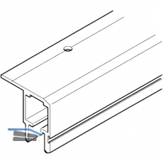 HAWA Multifold 30 Laufschiene Lnge 2500 mm, Aluminium farblos eloxiert