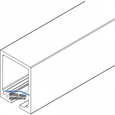 Laufschiene HAWA-Junior 250, 4000 mm, Aluminium farblos eloxiert