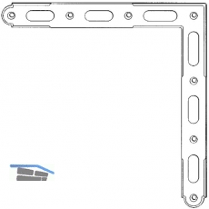 Ladenzierwinkel Rustico als Eckverbindung,Schenkel 225x225x25 mm,schwarz (94122)