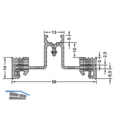 Pfostendichtung GF60 P-E3, Bundlnge 30 m, Kunststoff APTK schwarz