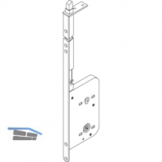 Schiebetr Stangenschloss Silent Stop, WC, DM 60, Stulp 315 x 16 mm, verzinkt