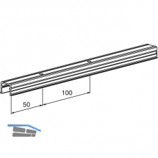 EKU REGAL/COMBINO H/GR Einfachfhrungsschiene, Alu, gelocht, L - 2500