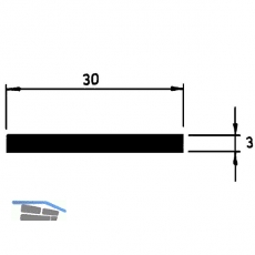 Schlagleiste flach 30 mm, L 2500 mm, Kunststoff beige