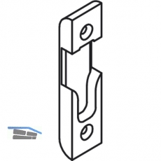 Schlieteil fr Rollzapfen, Stulp 16 mm, Falz 4 mm, verzinkt silberfrbig