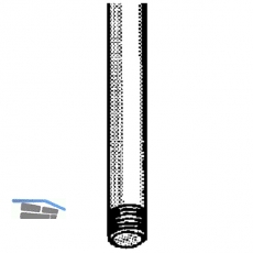 Treibriegelstange rund, 2000 mm,  10 mm, Gewinde M 10, Stahl verzinkt