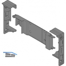 BLUM SERVO-DRIVE Trgerprofilaufnahme links/rechts, KS RAL 7037 staubgrau