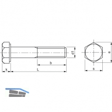 EN14399-4-10.9-HV M27x145 HV-Schraube ohne Zubehr Fabrikat Srubena