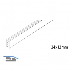 EKU CLIPO 35 GK/GKK IS Glasfixierungsprofil - Lnge 2500, Aluminium eloxiert