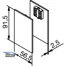 Abdeckkappen fr Abstandsprofil F1 eloxiert fr Glas