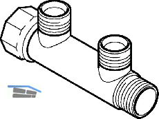 Geberit Mepla Verteiler 2-fach