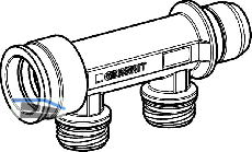 Geberit Verteiler 2-fach m. Steckanschl.