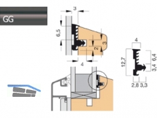 Holz-/Alufensterdichtung AA2907-GG/3 graphitgrau, VPE 250 lfm