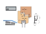 Fensterdichtung AFK2037-GR/2 grau, VPE 200 lfm