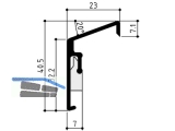 Flgelabdeckprofil FA 24.41 braun BC 25 braun eloxiert