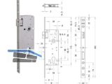 Einstemmschloss E700W50 links Dorn 30mm