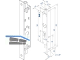 Einsteck-Basklschloss Fuhr 297 PZ Hub 14 mm Dorn 21 mm verzinkt