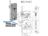 Einstemmschloss Serie 127.WZ Rundstulp 250 x 18 x 4 mm Dorn 50 mm