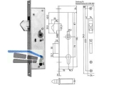 Hakenfallenschloss 1205 H PZ Dorn 35 mm Nuss 8,5 mm