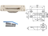 Bodenschliemulde B 9009 10 x 56 x 20 mm B 9009 0001