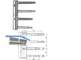 Einbohrband 11R-20-000 verstellbar verzinkt GSS Gr. 20 Bandhhe 112 mm