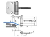 Einbohrband SFS 45L-18-013 vernickelt dreiteilig Gr. 18