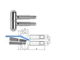 Einbohrband-Rundkopf SFS 30T-16-000 chrom zweiteilig Gr. 16