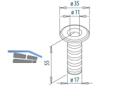 Bodenbchse 928 vernickelt