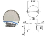 Blindrosette 682U Edelstahl