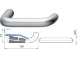 Drckerlochteil 1752-LT FH links/rechts silber eloxiert satiniert